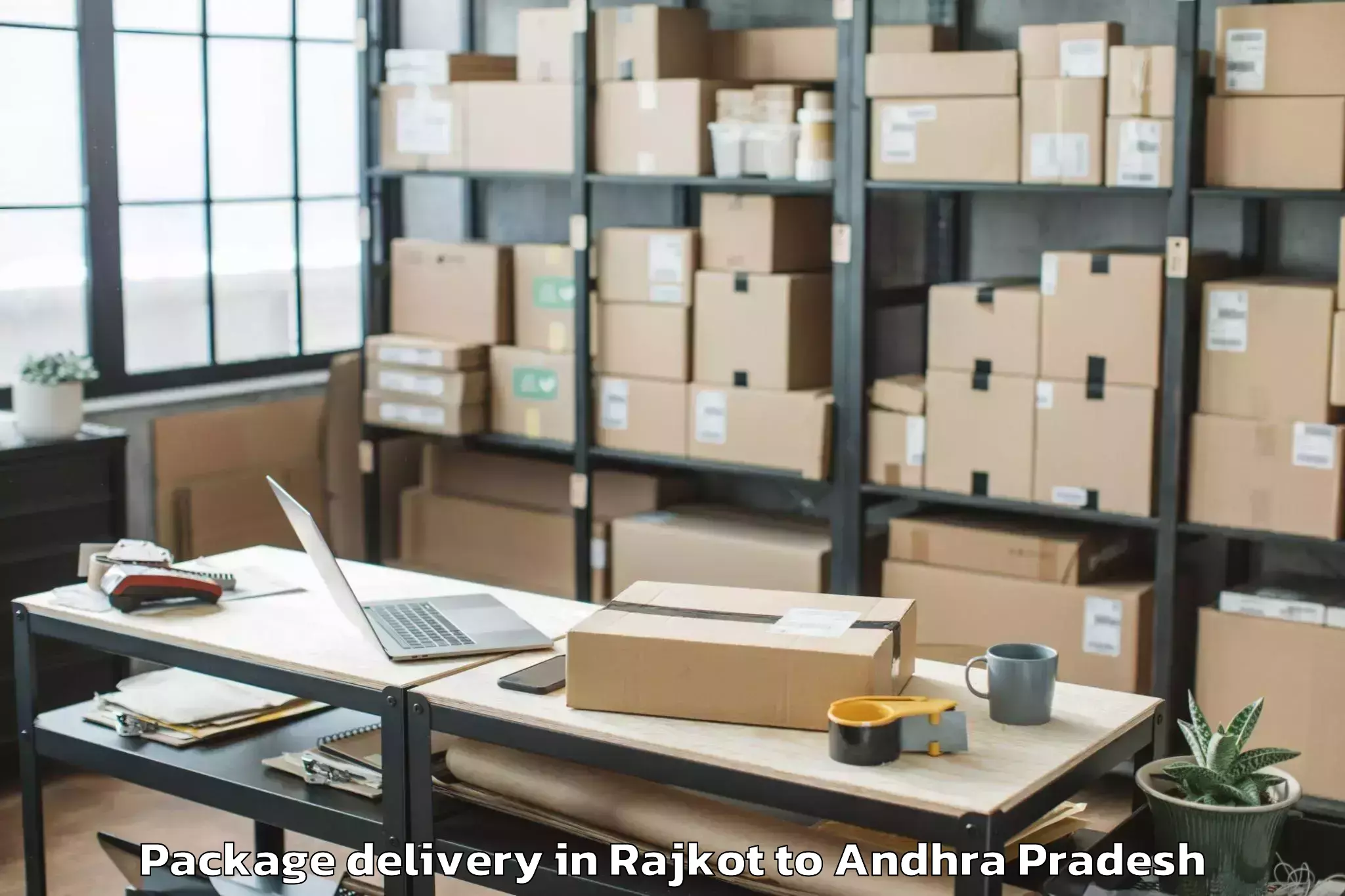 Trusted Rajkot to Pedda Kadubur Package Delivery